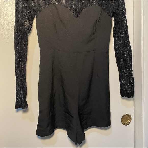 Black Romper w/ Lace Sleeves! - Picture 5 of 5
